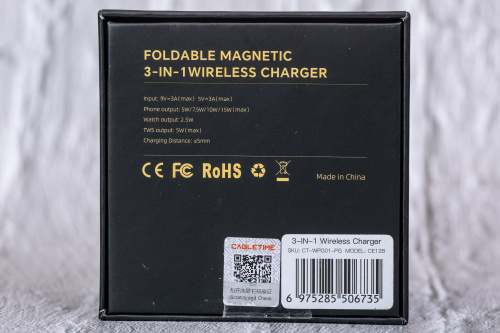 Беспроводное зарядное устройство CABLETIME CE12B (CT-WPG01-PG) 3-в-1 фото 16