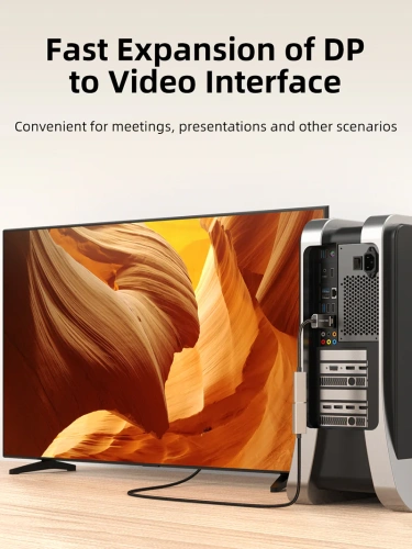 Адаптер CABLETIME CP80A (CT-DMHF8K-ZG) Zinc DP TO HDMI 8K/60 Гц фото 6