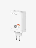 Зарядное устройство CABLETIME G120W (CT-GAN120-PW) GaN PD3.1 3C1A 120 Вт, белый
