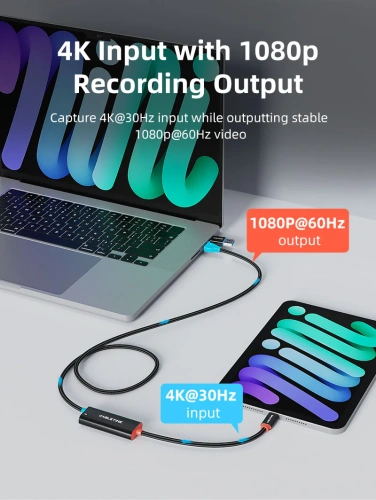 Кабель CABLETIME CC19L (CT-ACHC3P-AB1) 1 м USB A+C - USB-C для захвата изображения фото 4