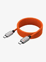 Магнитный кабель USB-C CABLETIME CU06L (CT-CM240-MZO2) оранжевый, быстрого заряда 2 м для iPhone 16 15 Pro Plus Max
