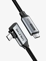 Кабель USB CABLETIME CU24H (CT-C160-PU31-CMCML-AG1) черный, 90 градусов правого углового USB C, 20 Гбит / с 100 Вт 4K