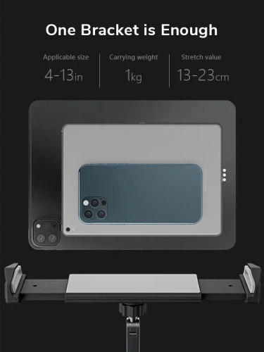 Регулируемая эргономичная подставка CABLETIME CS22S (CT-PS03-AS) – складная, устойчивая для планшетов/смартфонов 5-14 дюймов фото 12