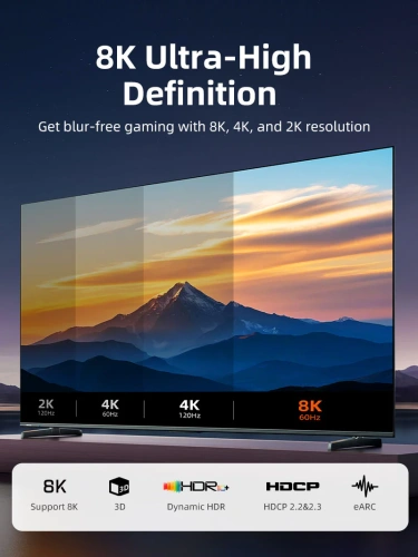 Угловой адаптер CABLETIME CP43G (CT-HMF8K-AGL) HDMI 8K HDMI 2.1 «папа-мама» — идеальное решение для ограниченного пространства фото 5 Угловой адаптер CABLETIME CP43G (CT-HMF8K-AGL) HDMI 8K HDMI 2.1 «папа-мама» — идеальное решение для ограниченного пространства фото 5