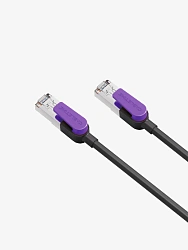 Патч-корд CABLETIME CN80N (CT-CAT8F-PB3) 3 м, FTP Gigabit Ethernet CAT8, фиолетовый+черный