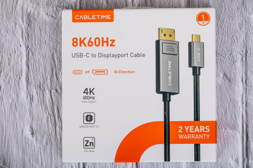 Кабель CABLETIME CC23H (CT-CBD8K-ZG1) USB TYPE C - DisplayPort 8K/60 Гц фото 13