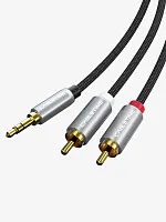 Кабель стерео CABLETIME CF13P (CT-AV314-p12G-SG5) 3,5 мм 1/8" на 2RCA разветвитель Y аудио, медный, черный