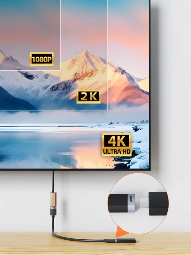 Удлинительный кабель CABLETIME CH26E (CT-HDFF4K-AG0.5) черный, 4K60Hz HDMI фото 4