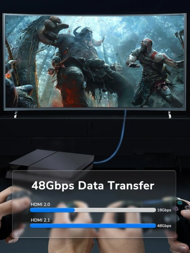 Кабель CABLETIME CH10H (CT-AV540-HE21G(C8K)-B1) 8K PREMIUM HDMI 2.1, коаксиальный 32AWG, с нейлоновый, 8K/60 Гц, 4K/144 Гц фото 3 Кабель CABLETIME CH10H (CT-AV540-HE21G(C8K)-B1) 8K PREMIUM HDMI 2.1, коаксиальный 32AWG, с нейлоновый, 8K/60 Гц, 4K/144 Гц фото 3
