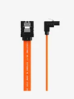 Кабель интерфейсный CABLETIME CAS1E (CT-SATA3R-B0.5) 0.5 м, Orange, SATA 3.0, угловой разъем, металлические защелки