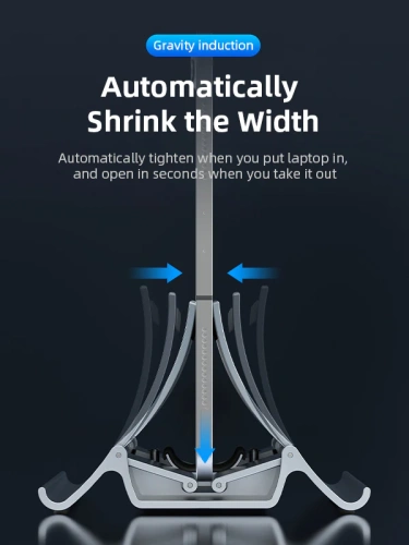 Вертикальная подставка CABLETIME CS15G (CT-VLP01-PG) для ноутбука, серый фото 2