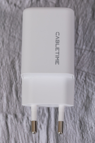Зарядное устройство CABLETIME GA45W (CT-GAN45-PW) GaN PD3.0 45 Вт A+C, белый фото 4