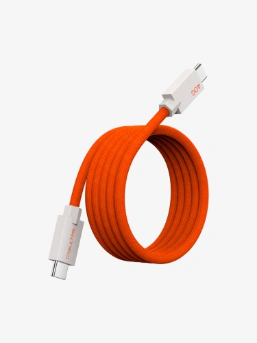 Магнитный кабель CABLETIME CU4WH (CT-CMU4-PW1) 1 м, оранжевый, 40 Гбит/с и 8K@60Hz vide, 240 Вт, для быстрого заряда смартфонов и ноутбуков