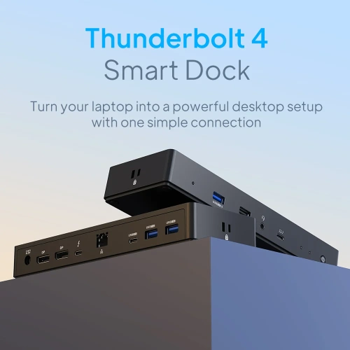 Док-станция CABLETIME TB41B (CT-TB411-AB) 11-в-1 Thunderbolt 4 - Grey фото 6 Док-станция CABLETIME TB41B (CT-TB411-AB) 11-в-1 Thunderbolt 4 - Grey фото 6