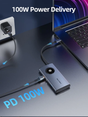 USB-Хаб (концентратор) CABLETIME CB93G (CT-HUBL4-AG) 6-в-1 USB-C Multiport Travel Hub для iPad, Android-планшета, iMac - Gray фото 3 USB-Хаб (концентратор) CABLETIME CB93G (CT-HUBL4-AG) 6-в-1 USB-C Multiport Travel Hub для iPad, Android-планшета, iMac - Gray фото 3