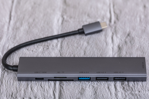 USB концентратор CABLETIME HB02G (CT-HBP2-AG7) ECO 7-в-1, 4K@30Hz, 5Gbps, USB-C HUB - Gray фото 4