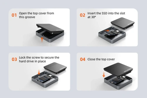 Корпус SSD-накопителя USB CABLETIME CB33G (CT-SSD04-AG) C-NVMe M.2 10 Гбит/с фото 11
