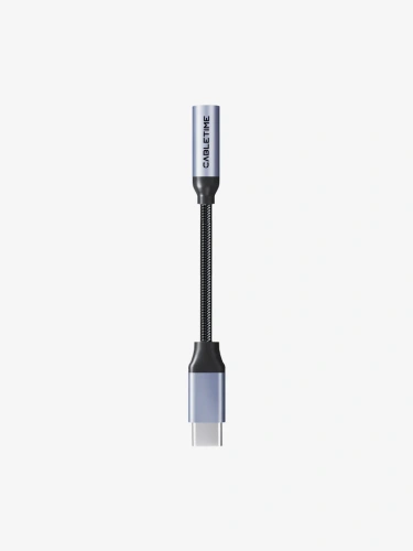Удлинительный кабель CABLETIME CP79G (CT-C160-PU31-CMAU(D)-AS0.1) 0.1 м, ЦИФРОВОЙ *USB C TO AUDIO, черный
