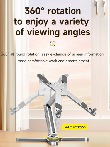 Подставка X CABLETIME CS16S (CT-LS07-AS) для ноутбука с вращением на 360° фото 4