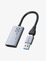 Адаптер видеозахвата CABLETIME CB64G (CT-ACHC-AG) USB A+C на HDMI, 1080p