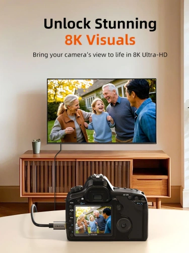 Кабель CABLETIME CH16E (CT-HDD8K-AG0.5) Micro HDMI-HDMI 8K60Hz фото 5