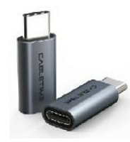 Адаптер CABLETIME CP74G (CT-C160-U31-CMCF-AS) USB-C Male to USB-C Female. Алюминий