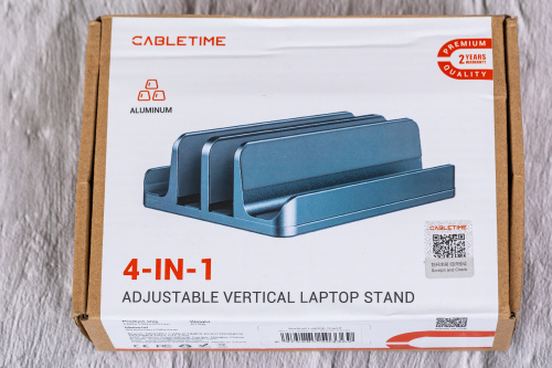 Вертикальная подставка CABLETIME CS14G (CT-VLP02-AG) для ноутбука, серый фото 8