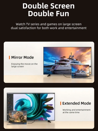 Кабель CABLETIME CC22L (CT-CMDP8K-ZG2) USB C-DisPlayPort 8K/60 Гц фото 5