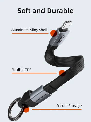 Кабель CABLETIME CU45S (CT-FU8S-AG) 0.15 м USB4 V2.0 80G - TPE фото 6