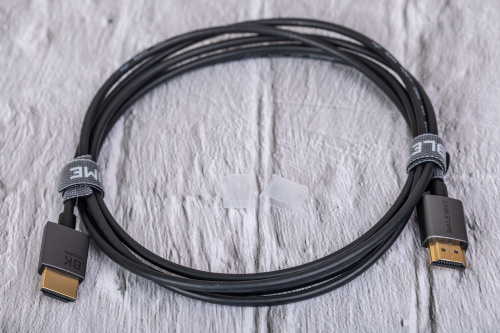 Кабель CABLETIME CH14L (CT-SHD8K-AG2) 8K SLIM HDMI 2.1, позолоченный, 8K/60 Гц, черный фото 8