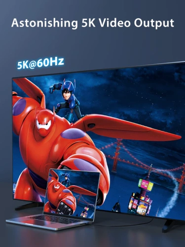 Кабель CABLETIME CT31E (CT-C160-TB3-PB0.5) THUNDERBOLT 3 4K/40G/100W Black фото 3