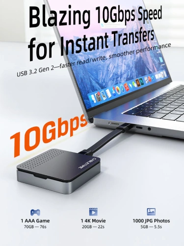 Корпус SSD-накопителя USB CABLETIME CB33G (CT-SSD04-AG) C-NVMe M.2 10 Гбит/с фото 5