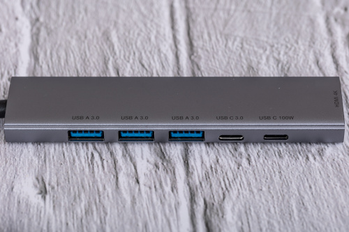 USB концентратор CABLETIME HB01G (CT-HBP1-AG6) 6-в-1 с HDMI, 100W PD для MacBook Pro/Air - Gray фото 14