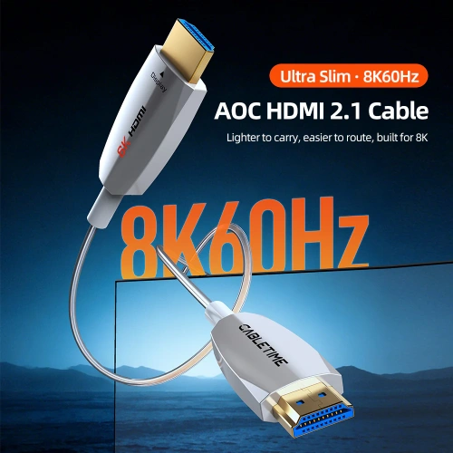 Кабель CABLETIME CH28P (CT-ASHD8K-ZB5) 5 м, AOC Slim 8K60Hz HDMI 2.1 фото 9