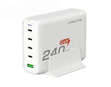 Сетевое зарядное устройство CABLETIME G240W (CT-GAN240-PW) 240 Вт, PD 3.1, GAN 4C1A, белый