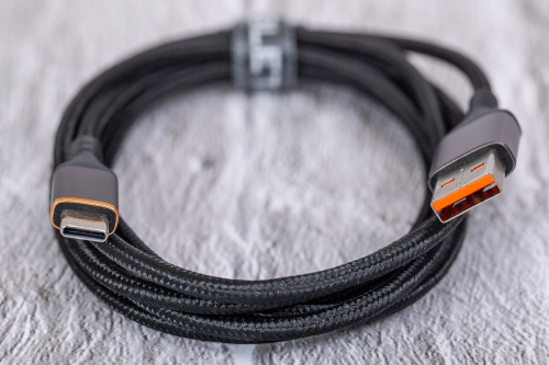 Кабель CABLETIME CA50H (CT-AMCM5A-AG1) 5A USB A до USB C, нейлоновый, черный фото 2