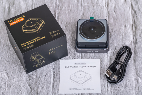 Беспроводное зарядное устройство CABLETIME CE12B (CT-WPG01-PG) 3-в-1 фото 14
