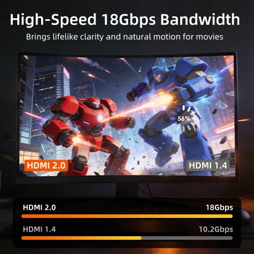 Съемный активный оптоволоконный кабель CABLETIME (CT-AHDD4K-B20) HDMI 2.0 4K, 60 Гц — AOC 18 Гбит/с для домашнего кинотеатра, PS5, проекторов фото 3