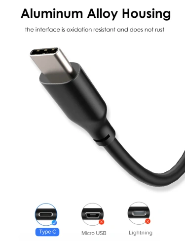 Кабель CABLETIME CA32L (CT-C160-U32(3A)-CMAM1-B2) 2 м, 3A ПВХ USB-A2.0 на USB-C, черный фото 6