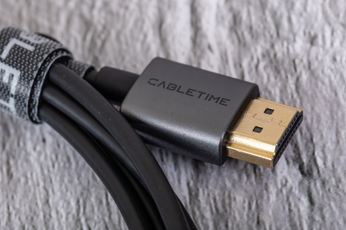 Кабель CABLETIME CH14L (CT-SHD8K-AG2) 8K SLIM HDMI 2.1, позолоченный, 8K/60 Гц, черный фото 14
