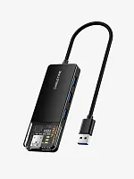 Концентратор  CABLETIME CB01B (CT-HUBT1-PB) 4 порта, 5Gbps, 0.15 м, с блоком питания, USB-хаб для ноутбука и ПК