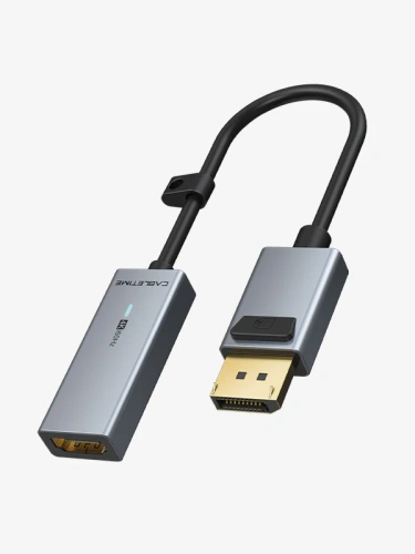 Кабель-адаптер CABLETIME CP20A (CT-AV589-P02G4k60(R)-SG0.15) DisplayPort - HDMI HDTV, 4K/60 Гц, черный ПВХ, со светодиодом