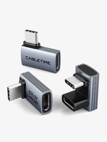 Адаптер CABLETIME CP85G (CT-OTG43-AG) USB4 Type-C OTG U-образный 40 Гбит/с фото 2