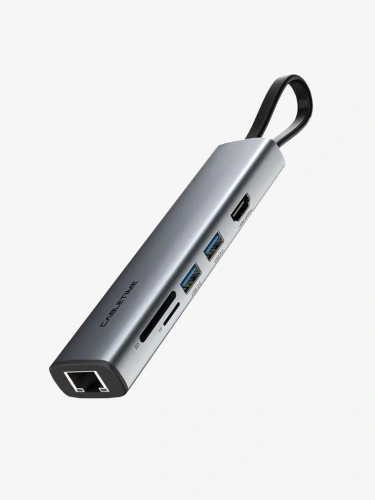 USB-Хаб CABLETIME CB23G (CT-HUBP7-AG) слим 7-в-1 USB C Hub для MacBook Pro