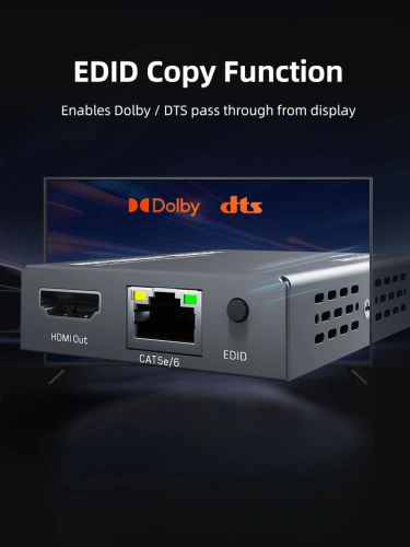 Удлинитель HDMI CABLETIME CP40G (CT-HEHD-FG60) Extender HD 1080P@60Hz до 60 м по витой паре RJ45 фото 2