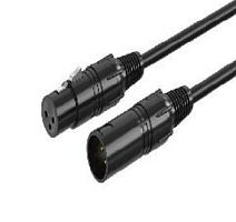 Кабель CABLETIME CF24U (AV350-11B(24)-B20) микрофонный PRO XLR 3P M/F, 24AWG, черный