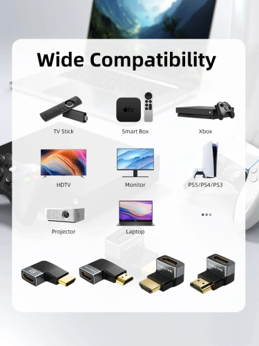 Угловой адаптер CABLETIME CP43G (CT-HMF8K-AGL) HDMI 8K HDMI 2.1 «папа-мама» — идеальное решение для ограниченного пространства фото 8 Угловой адаптер CABLETIME CP43G (CT-HMF8K-AGL) HDMI 8K HDMI 2.1 «папа-мама» — идеальное решение для ограниченного пространства фото 8