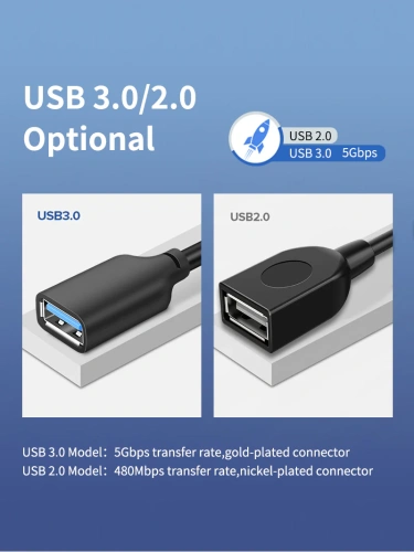 Удлинительный кабель CABLETIME CA14J (CT-AMAF2.0-PB1.5) черный, ПВХ USB2.0 AM-AF фото 5 Удлинительный кабель CABLETIME CA14J (CT-AMAF2.0-PB1.5) черный, ПВХ USB2.0 AM-AF фото 5