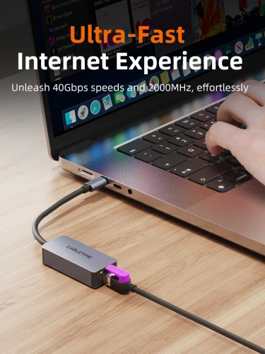 Патч-корд CABLETIME CN80H (CT-CAT8F-PB1) 1 м, FTP Gigabit Ethernet CAT8, фиолетовый+черный фото 3