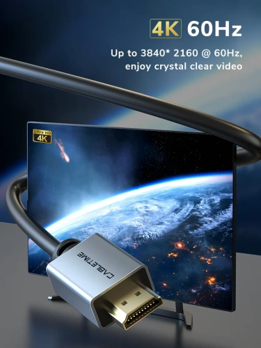 Кабель CABLETIME CH22L (CT-AV566-PHE2G-B2) HDMI2.0 AM/AM, 4k/60 Гц, позолоченный, черная ПВХ-оболочка фото 7